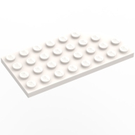 Lego deska (destička) zakulacená 4x8, bílá (713 WHITE)